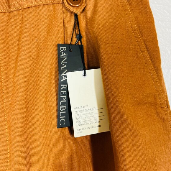 Banana Republic Rust Orange Tapered High Rise Cargo Pants - Picture 2 of 10